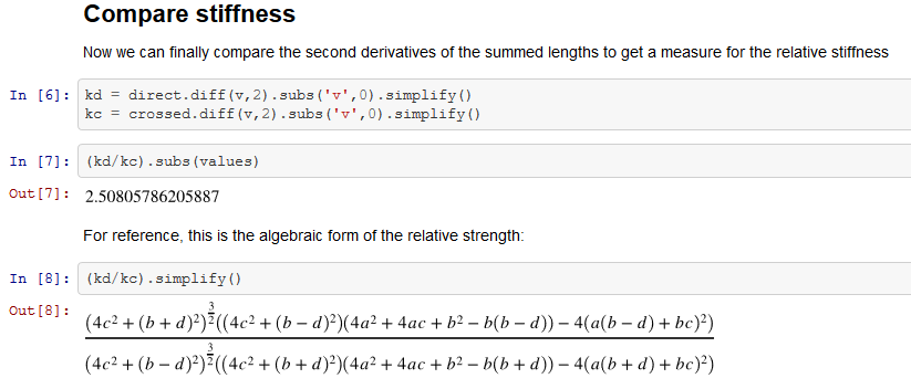 Algebraic value of stiffness